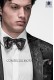 Black silk bow tie and hanky 56572-9000-8094 Ottavio Nuccio Gala.