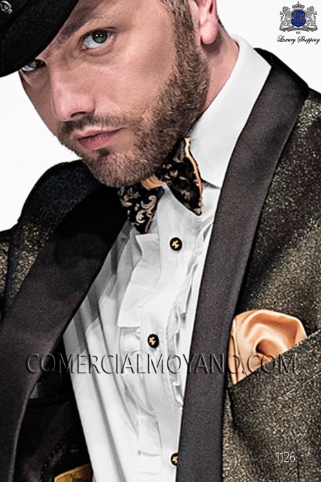 Silk bicolor bow tie 56589-6100-8220 Ottavio Nuccio Gala.