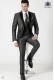 Italian gray silk men fashion suit 3 pieces 811 Ottavio Nuccio Gala