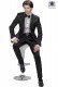 Italian black brocade men fashion suit 60435 Ottavio Nuccio Gala