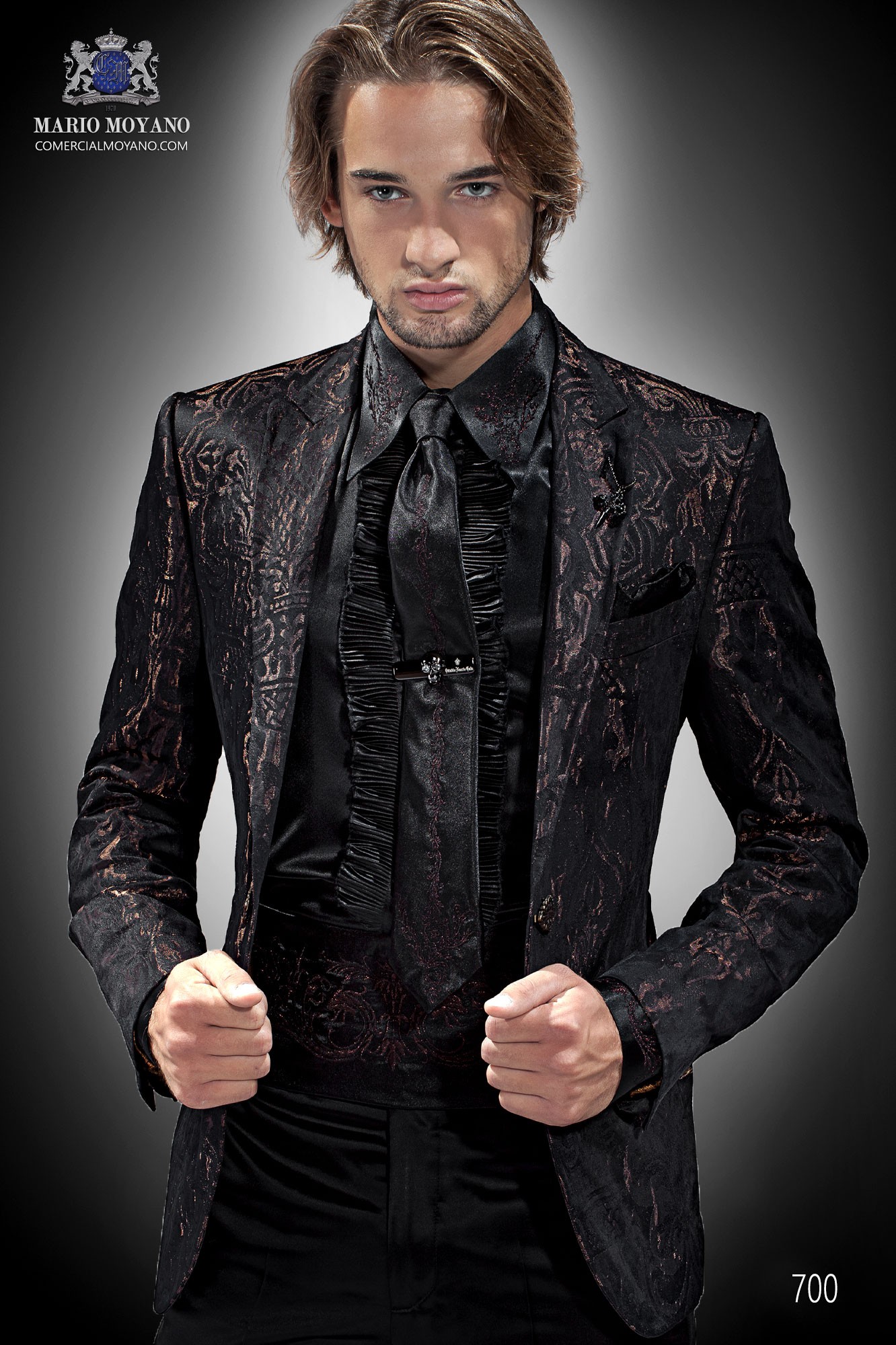 Emotion black-bronze men wedding suit model 700 Mario Moyano