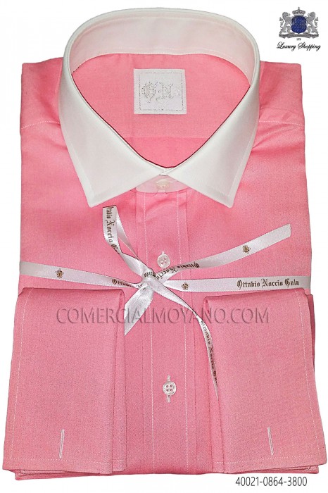 Pink cotton shirt 40021-0864-3800 Ottavio Nuccio Gala.
