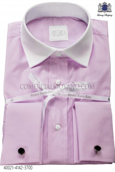 Camisa lila tejido algodon 40021-4142-3700 Ottavio Nuccio Gala.
