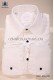 White microfiber shirt with ruffles 40027-4060-1000 Ottavio Nuccio Gala.