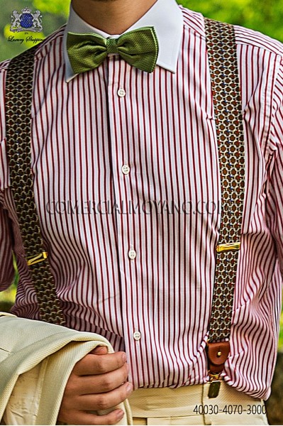 Red striped cotton shirt 40030-4070-3000 Ottavio Nuccio Gala.