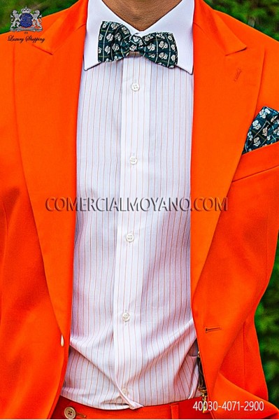 Camisa combinada rayas naranja 40030-4071-2900 Ottavio Nuccio Gala.