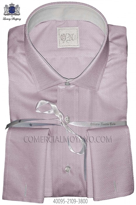 Camisa lisa de algodón rosa 40095-2109-3800 Ottavio Nuccio Gala.