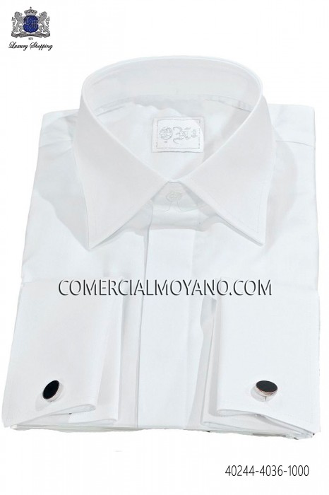 White Cotton Shirt 40244-4036-1000 Ottavio Nuccio Gala.