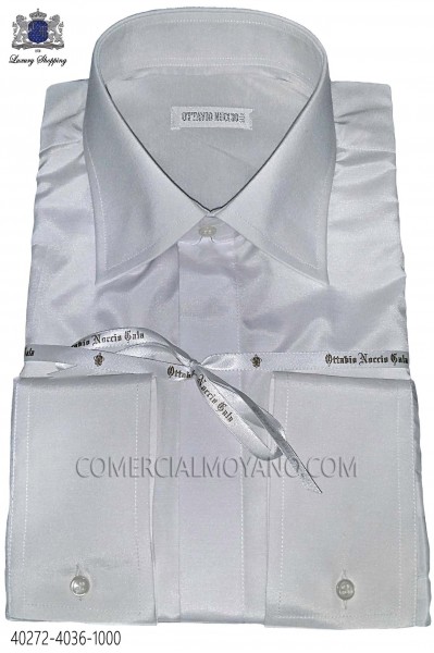Dress white cotton shirt 40272-4036-1000 Ottavio Nuccio Gala.