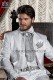 Camisa blanca de raso con bordado floral plata 40053-4060-1073 Ottavio Nuccio Gala.