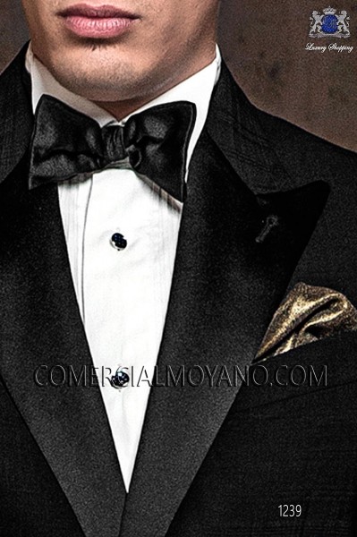 White pleated bib shirt with black/white checkers cufflinks 40637-2779-1075 Ottavio Nuccio Gala.
