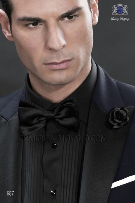 Italian blacktie black men wedding suit, model: 180 Mario Moyano Black Tie Collection