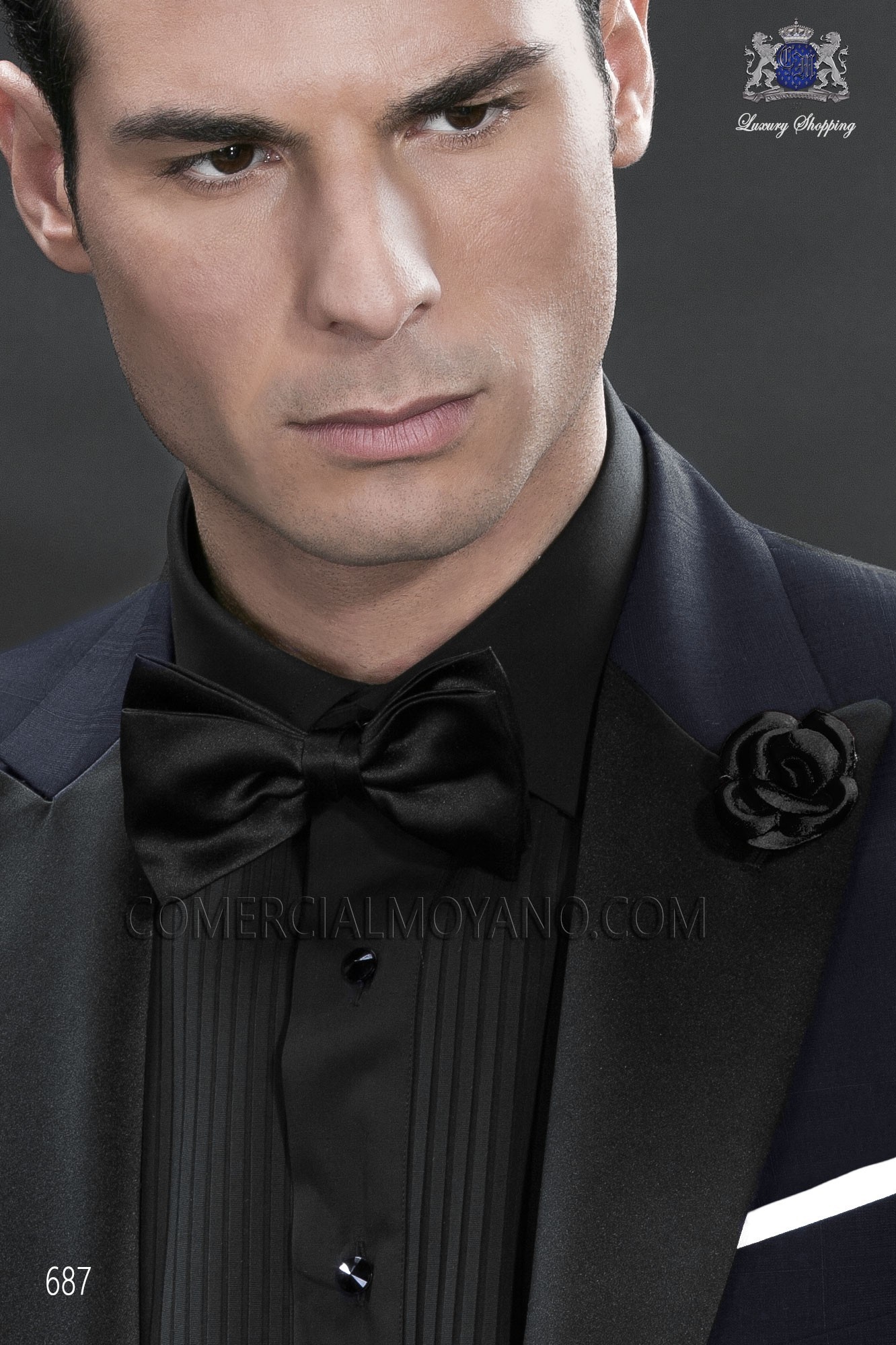 Traje BlackTie de novio negro modelo: 180 Mario Moyano colección Black Tie