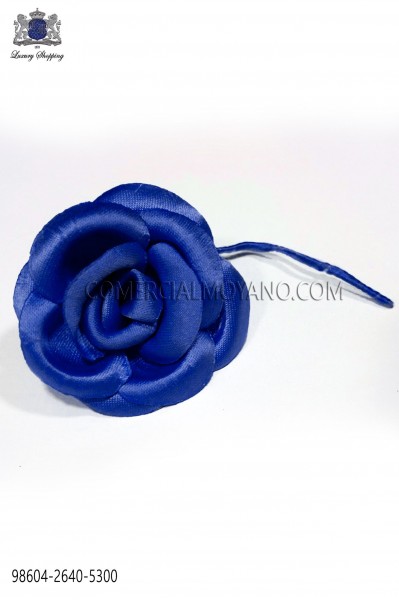 Royal blue satin flower 98604-2640-5300 Ottavio Nuccio Gala.