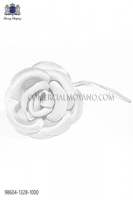 Optical white satin flower 98604-1328-1000 Ottavio Nuccio Gala.