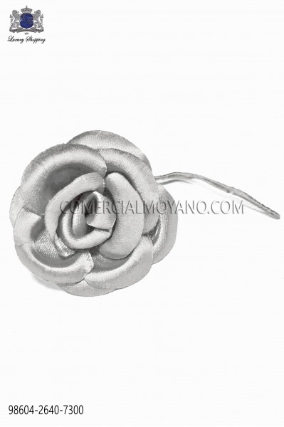 Pearl gray satin flower 98604-2640-7300 Ottavio Nuccio Gala.