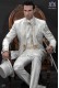 Italian white baroque wedding suit