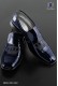 Blue patent leather slipper shoes with embroidery 98008-1982-5084 Ottavio Nuccio Gala.