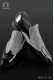 Black baroque shoes with light gray brocade fabric 98040-5259-7580 Ottavio Nuccio Gala. 