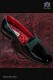 Black patent leather slippers interior in red satin 98026-1982-8000 Ottavio Nuccio Gala.