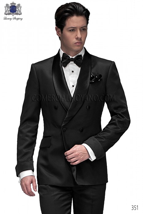 Italian black tuxedo wedding suit