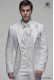 White italian men wedding suit 3pz