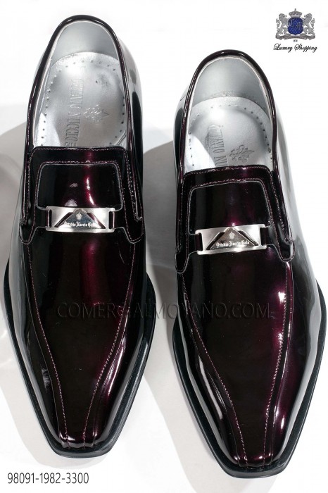 Burgundy patent leather men shoes 98091-1982-3300 Ottavio Nuccio Gala.