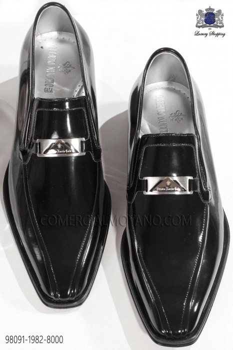 Black patent leather men shoes 98091-1982-8000 Ottavio Nuccio Gala.