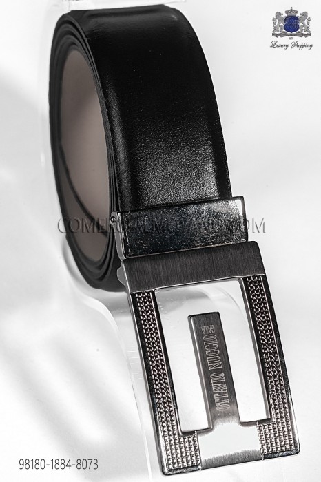 Black leather belt 98180-1884-8073 Ottavio Nuccio Gala.