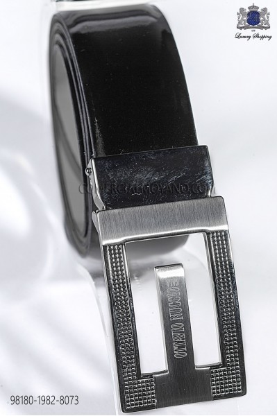 Cinturón de charol negro 98180-1982-8073 Ottavio Nuccio Gala.