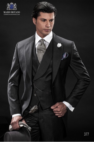 Traje de novio italiano gris, modelo 377 colección Gentleman Mario Moyano.