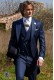 Blue fil-a-fil groom morning suit elegant slimfit fit 374 Mario Moyano