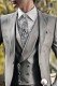Jaquette de marié gris fil-a-fil élégante coupe slim sur mesure 904 Mario Moyano