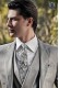 Bespoke fil a fil gray groom morning suit elegant slimfit fit 904 Mario Moyano