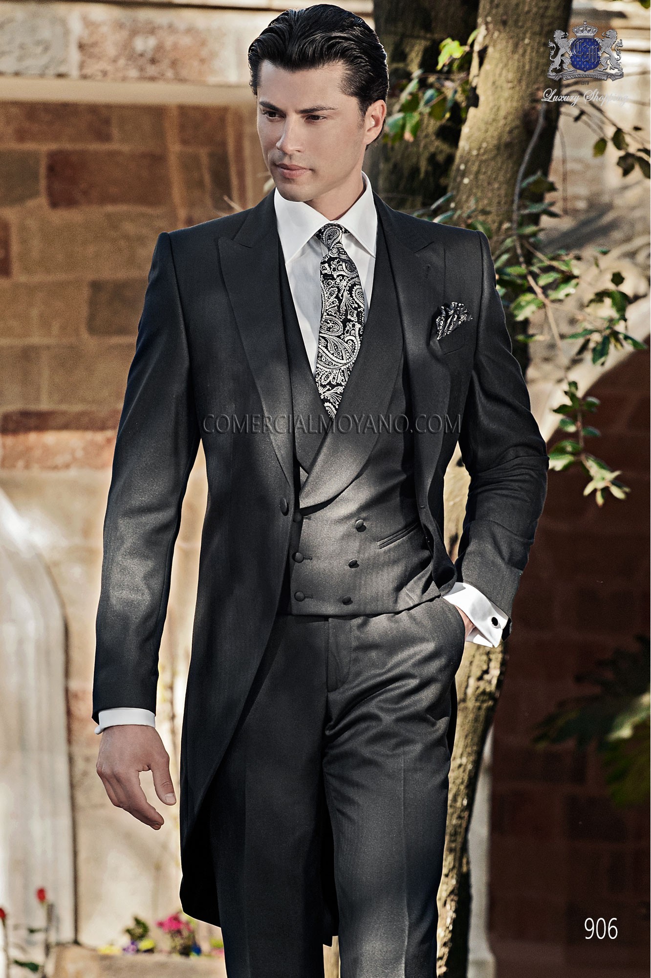 Gentleman black men wedding suit model 906 Mario Moyano