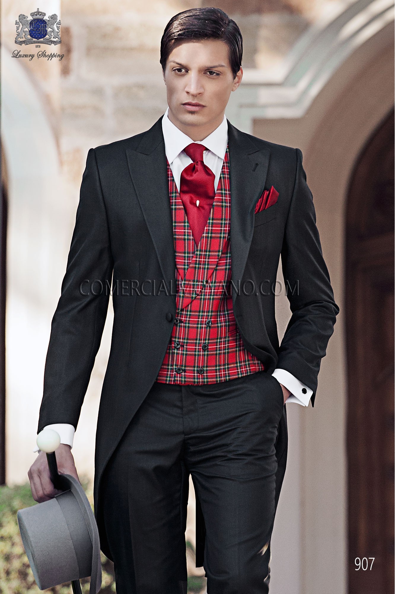 Gentleman black men wedding suit model 907 Mario Moyano