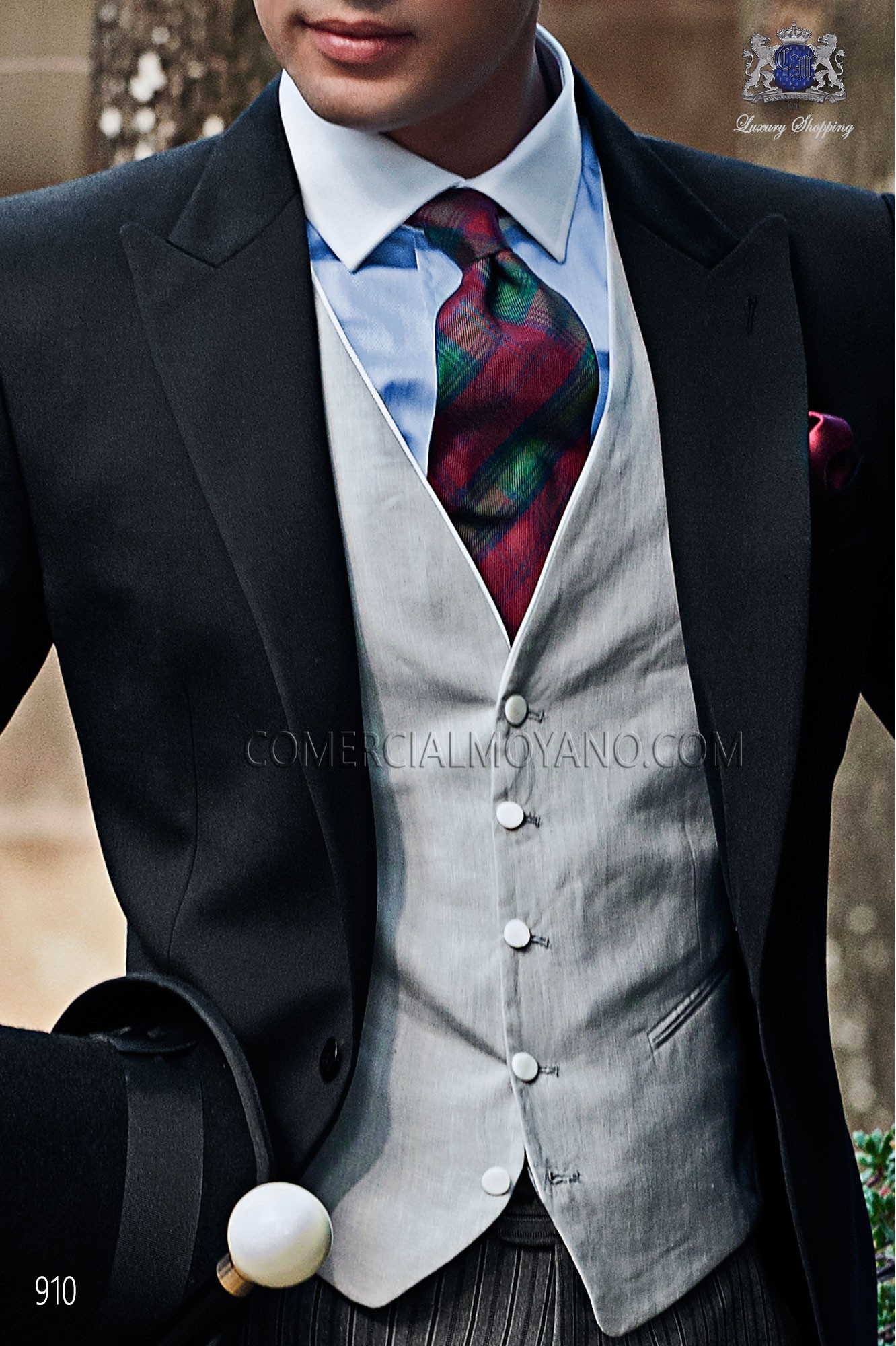 Italian gentleman black men wedding suit, model: 910 Mario Moyano Gentleman Collection