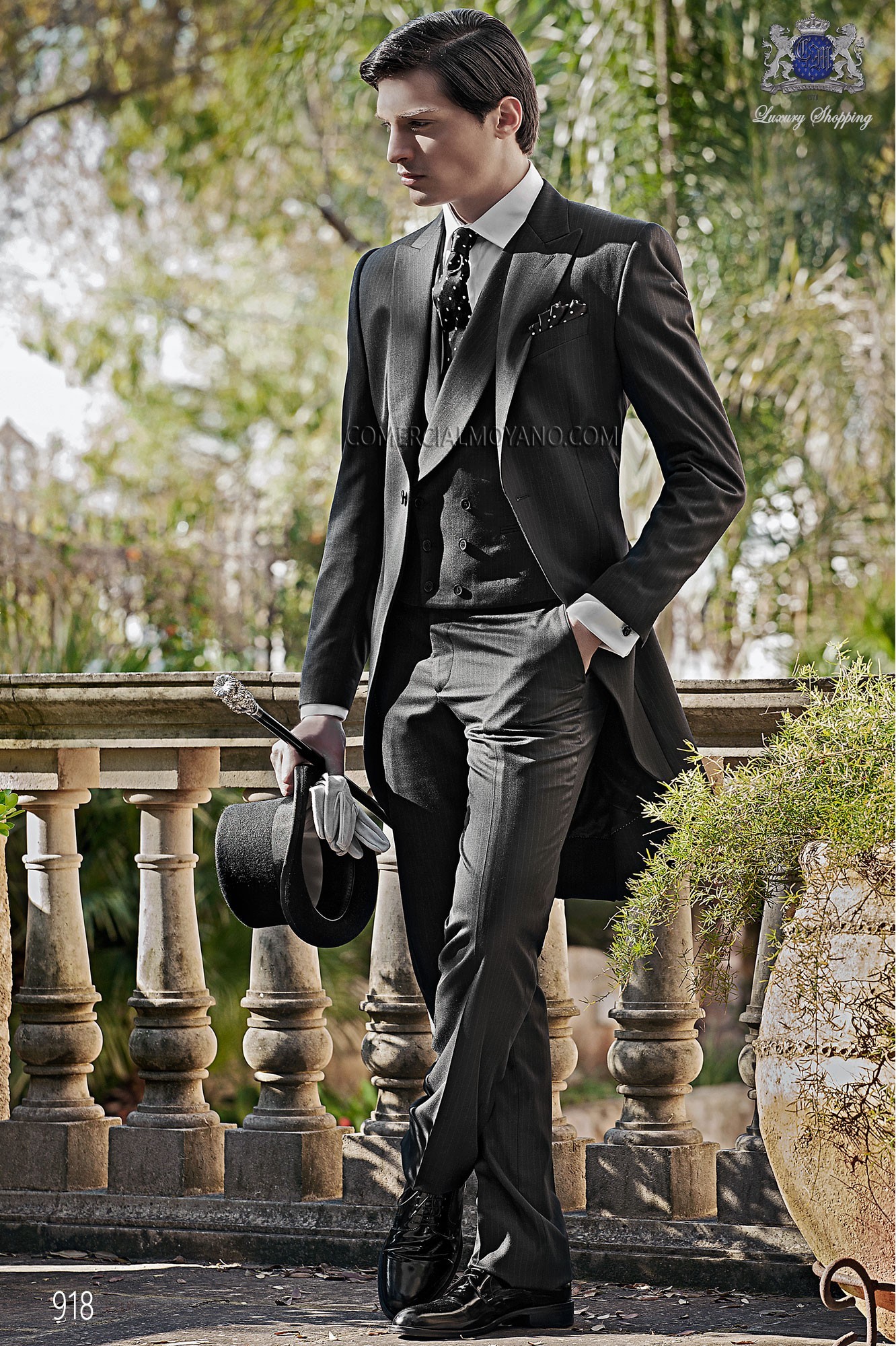 Gentleman black men wedding suit model 918 Mario Moyano