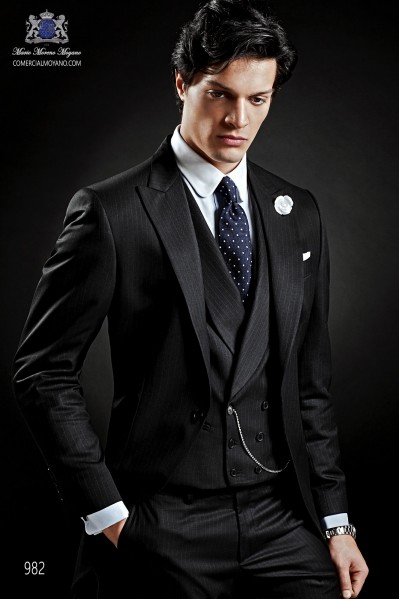Gentleman black men wedding suit style 982 Mario Moyano