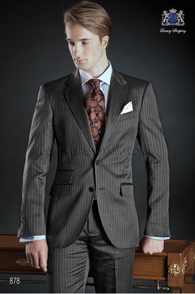 Gentleman gray men wedding suit style 878 Mario Moyano