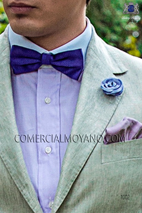 Purple jacquard silk bow tie 10272-9000-3798 Ottavio Nuccio Gala.