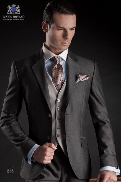 Gentleman gray men wedding suit style 885 Mario Moyano