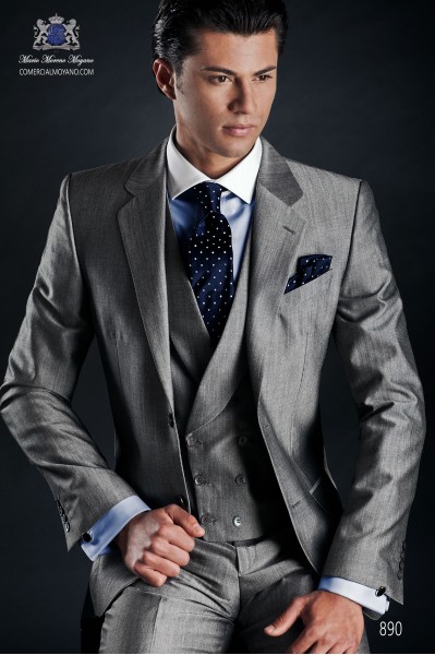 Gentleman gray men wedding suit style 890 Mario Moyano