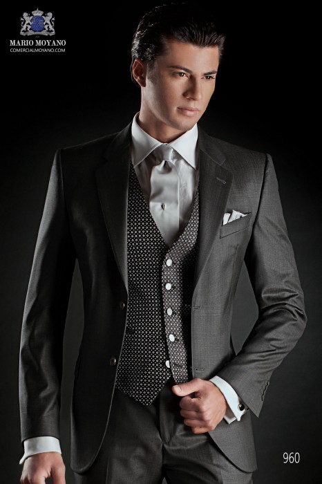 Italian gray wedding suit