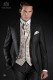 Gray bespoke pure wool fil-a-fil modern tailored suit 961 Mario Moyano