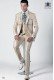 Ivory silk italian fashion three-piece suit