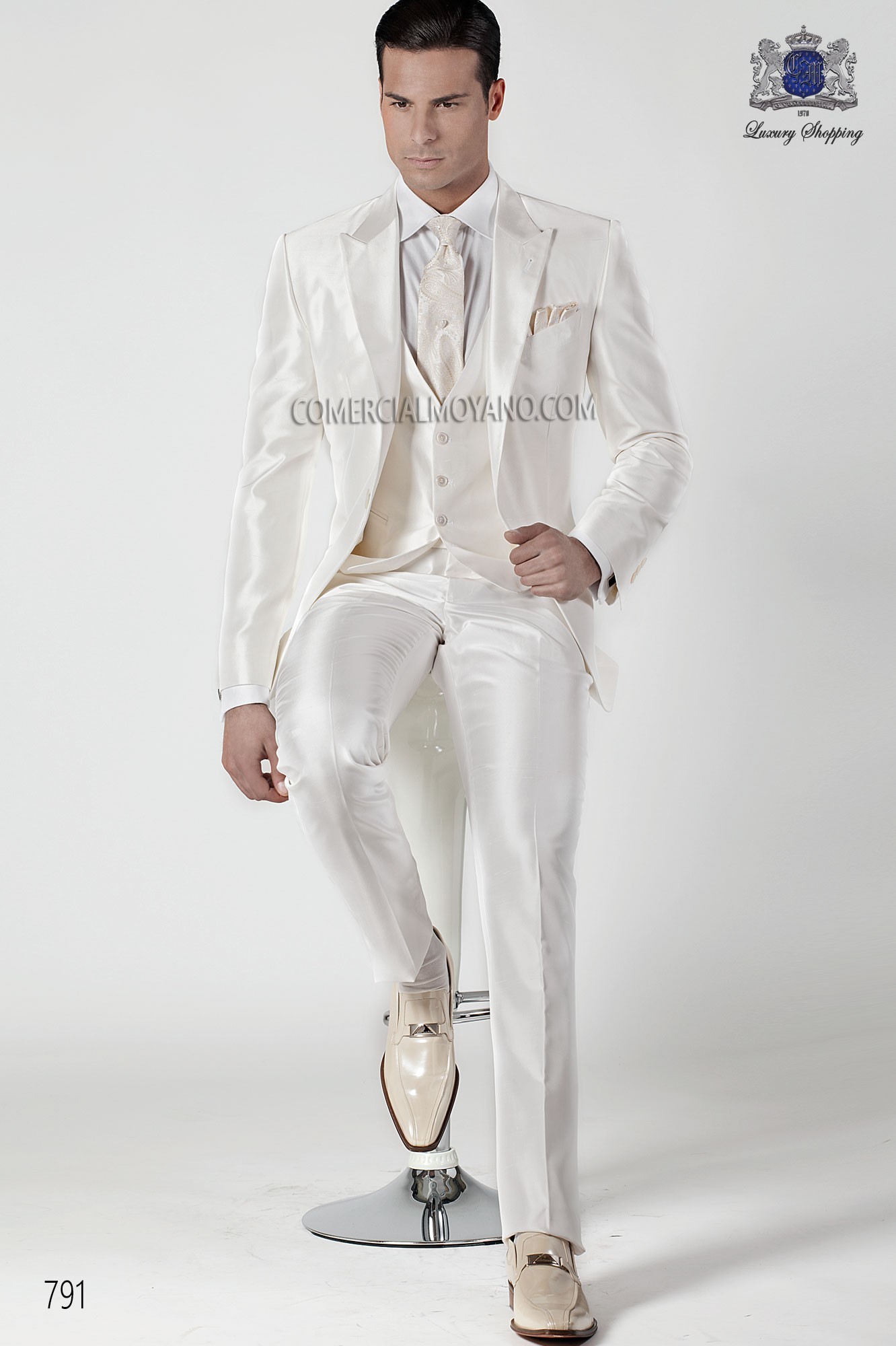 Hipster white men wedding suit model 791 Mario Moyano