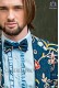 Two-coloured embroidered denim bow tie 10289-5206-5251 Ottavio Nuccio Gala.