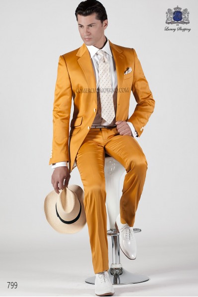 Hipster golden men wedding suit style 799 Mario Moyano