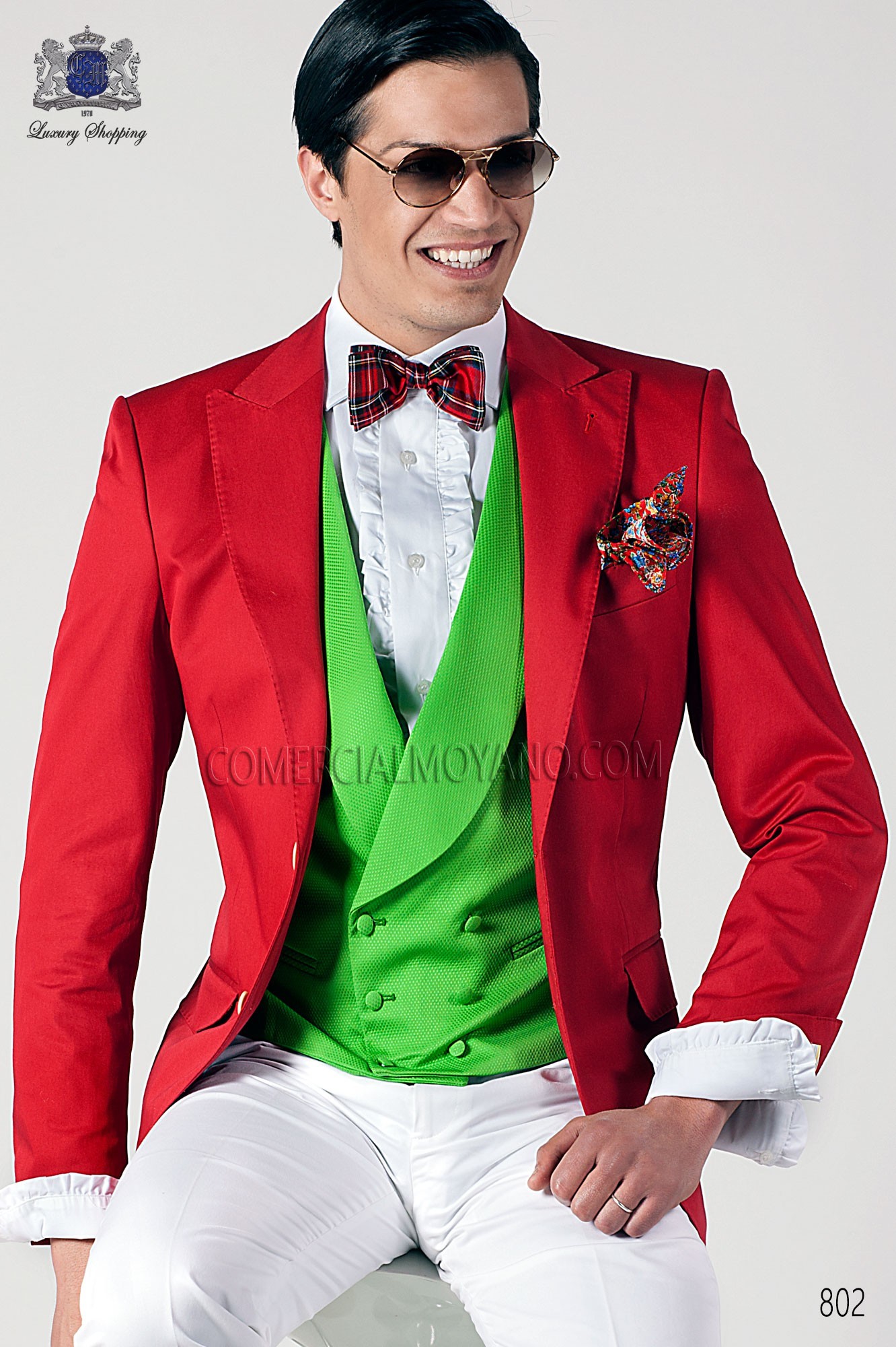 Traje Hipster de novio rojo modelo: 802 Mario Moyano colección Hipster